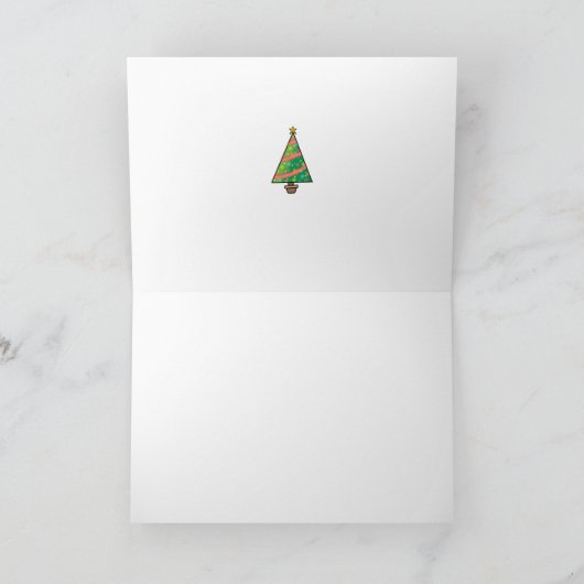 Mermaid Chistmapas Feestdagen Kaart (Binnen)