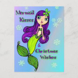 Mermaid Christmas Briefkaart