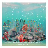 Mermaid Christmas Glossy Poster (Voorkant)