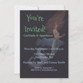Mermaid Cocktail Party Custom Invitation Sjabloon Kaart (Voorkant)