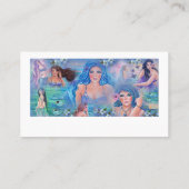 Mermaid collage fantasie kunst van Renee Lavoie Visitekaartje (Achterkant)
