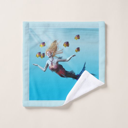 Mermaid Coral Vision Bad Handdoek (Wasdoekje)
