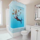 Mermaid Coral Vision Douchegordijn (In situ)