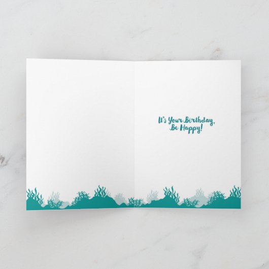 Mermaid Cotes Verjaardag Kaart (Binnen)