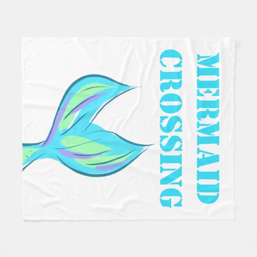 Mermaid Crossing Fleece Deken (Voorkant (Horizontaal))