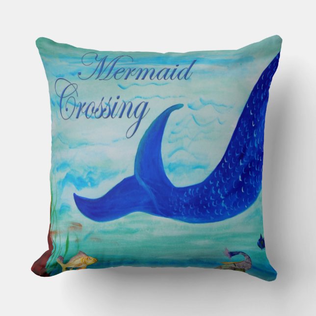Mermaid Crossing kussen (Voorkant)