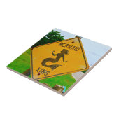 Mermaid Crossing Road Sign Tegeltje (Zijkant)