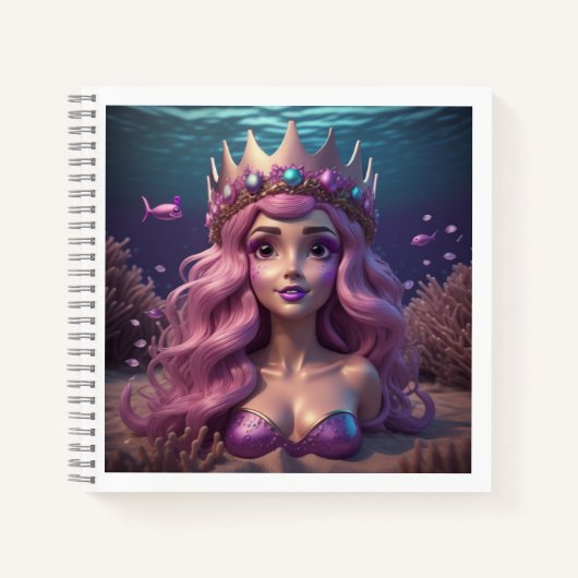 Mermaid Crown Notitieboek (Voorkant)