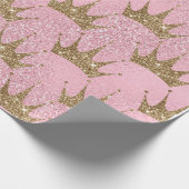 Mermaid Crown Pink Glitter Princess Bridal 16th Cadeaupapier (Hoek)