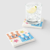 Mermaid Crown Stenen Onderzetter (Zijkant)