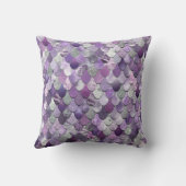 Mermaid Cushion, Girls Bedroom Decor Paars Kussen (Achterkant)