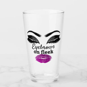 Mermaid Custom Bruids Meisje Roze Lippen Kiss Lash Glas