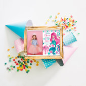 Mermaid Custom foto Birthday Uitnodiging