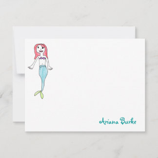 Mermaid Custom Stationery Notecards Notitiekaartje