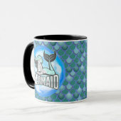 Mermaid Cute BLUE Mok (Voorkant links)