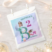 Mermaid Cute Blue Personal Pink Favor Bag Bedankzakje (Geknipt)