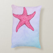 Mermaid Cute Blue Roze Starfish Personal Accent Kussen (Achterkant (Verticaal))