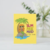 Mermaid Cute Briefkaart for Summer (Staand voorkant)