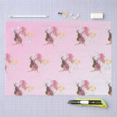 Mermaid Cute Bubbles Roze Weefpapier Tissuepapier (Craft)