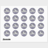 Mermaid Cute Gray Ronde Sticker (Vel)