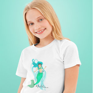Mermaid Cute Green Girly T-Shirt