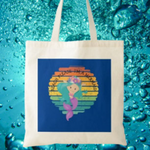 Mermaid Cute Happy Tote Bag