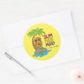 Mermaid Cute Kinder Girls Ronde Sticker (Envelop)