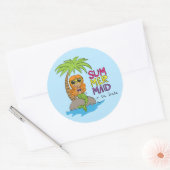 Mermaid Cute Kinder Girls Ronde Sticker (Envelop)