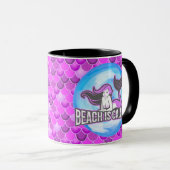 Mermaid Cute Paarse Mok (Voorkant rechts)