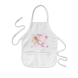 Mermaid Cute Pink Girly Starfish Kinder Schort