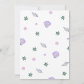 Mermaid Cute under the Zee Glitter Birthday Kaart (Achterkant)