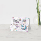 *~* Mermaid Cute Zee Horse Baby shower Hartelijk d Bedankkaart (Voorkant)