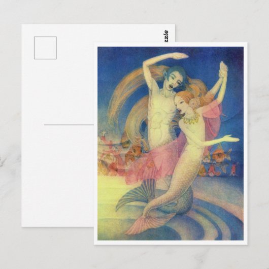 Mermaid Dance van Dorothy Lathrop Briefkaart (Voorkant / Achterkant)