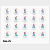 Mermaid Dank je wel de sticker labels op zaterdag (Vel)