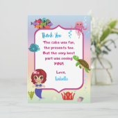 Mermaid Dankkaart Bedankkaart (Staand voorkant)