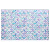 MERMAID DAYDREAMS Waterverf Boho Beach Fish Scale Stof (Fat Quarter)