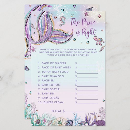 Mermaid De prijs is de juiste gameschoenactiviteit (Voorkant / Achterkant)