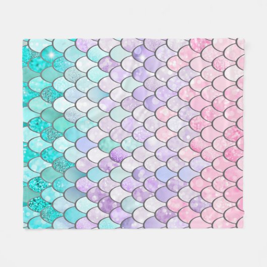Mermaid Decor Fleece Blanket (Voorkant (Horizontaal))