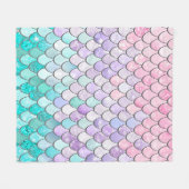 Mermaid Decor Fleece Blanket Deken (Voorkant (Horizontaal))