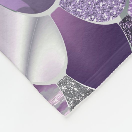 Mermaid Decor Fleece Blanket - Paarse Zeemeermin (Hoek)