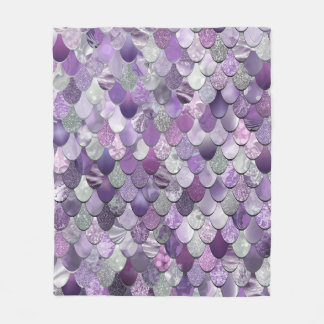 Mermaid Decor Fleece Blanket - Paarse Zeemeermin Deken