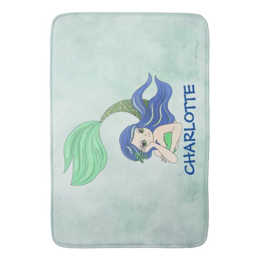 Mermaid Design Badmat (Voorkant Verticaal)