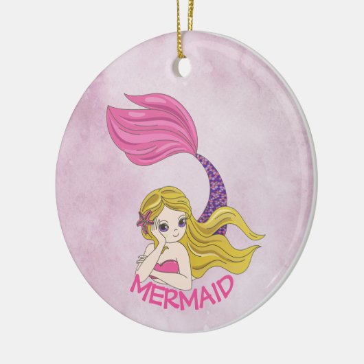 Mermaid Design Ceramic Ornament (Links)
