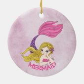 Mermaid Design Ceramic Ornament (Achterkant)