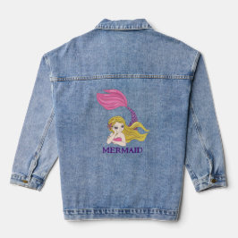 Mermaid Design Denim Jas Denim Jacket