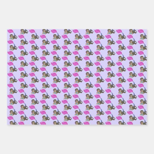 Mermaid Design Wrapping Paper Set (Voorkant 3)