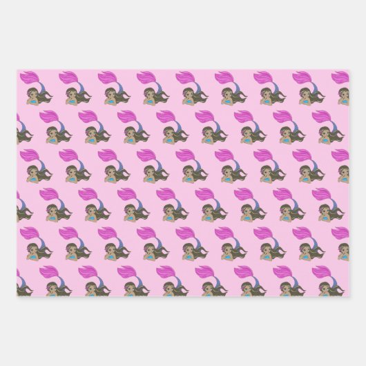 Mermaid Design Wrapping Paper Set (Voorkant 2)
