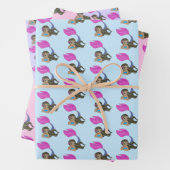 Mermaid Design Wrapping Paper Set (In situ)