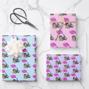 Mermaid Design Wrapping Paper Set