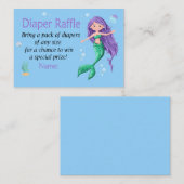 Mermaid Diaper Raffle Tickets (Voorkant / Achterkant)